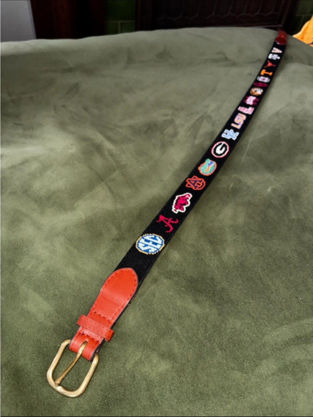 Smathers & Branson SEC needlepoint belt - Picture 4 of 12